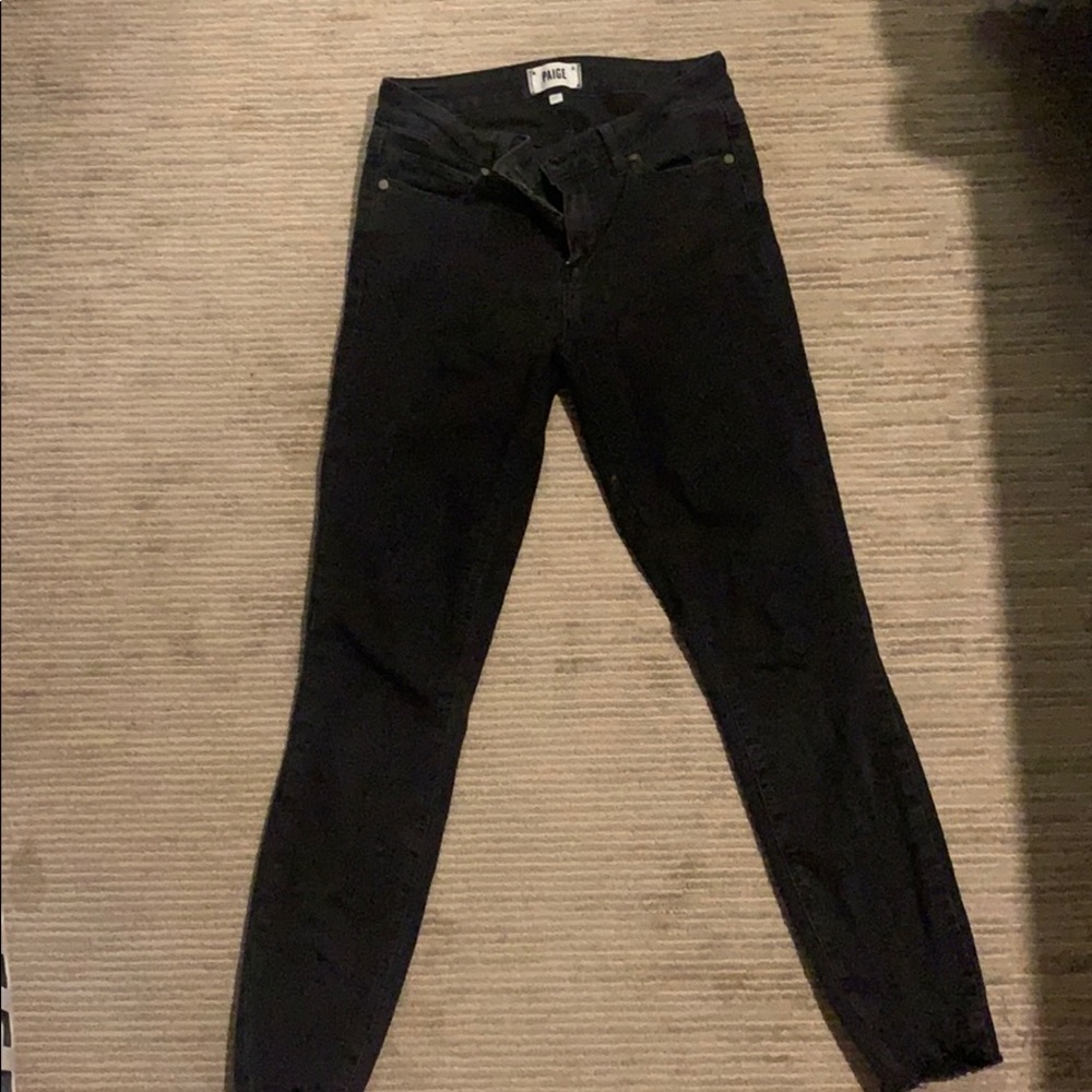 Size 27 black Paige skinny jeans